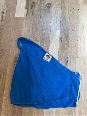 FARM Rio Royal Blue One-Shoulder Crop Tank